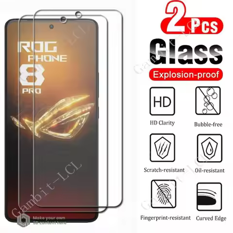 2PCS Tempered Glass For ASUS ROG Phone 9 Pro 8 7 6D 6 3 2 5 5S Ultimate Zenfone 10 11 Ultra Phone8 P