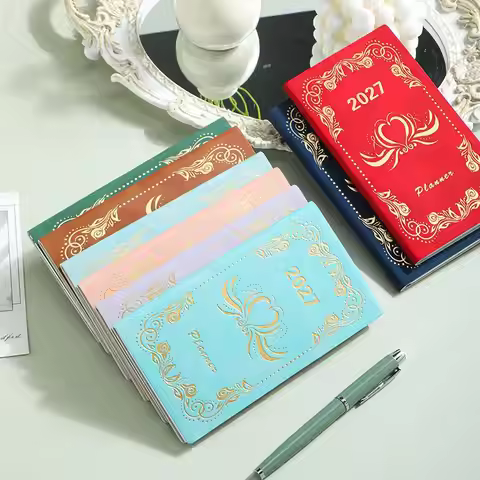2027 Portable A6 Daily Planner Calendar Diary Notebooks 365 Time Management Planner