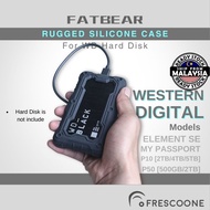 FATBEAR RUGGED SILICONE Case Shockproof Hard Drive Cover Casing for WD Western Digital Element SE SSD My Passport P50