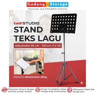 TaffSTUDIO Orchestra Sheet Music Stand Tripod Song Book Stand Music Book Stand - Black