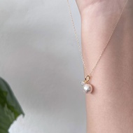 JYNJU [AYSIE] Saltwater Akoya Pearl Pendant Necklace (Round 8.8mm)