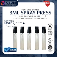 [1PCS] BOTOL KOSONG MINYAK WANGI 3ML LV PRESS SPRAY (NKH-SH3)