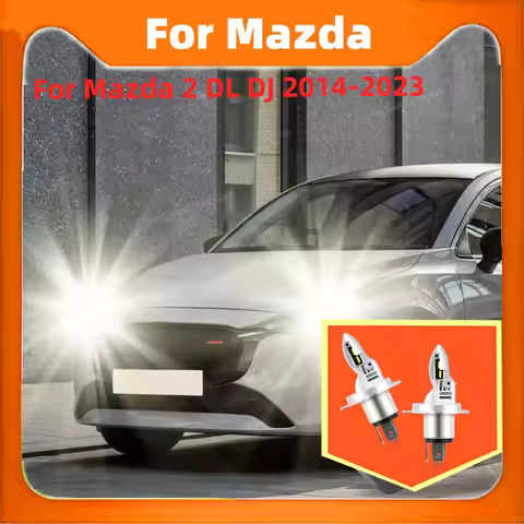 2x H4 9003 HB2 Hi Lo Beam Car Led Headlight Bulb Canbus 6000K CSP 3570 Diode Lampada For Mazda 2 DL 