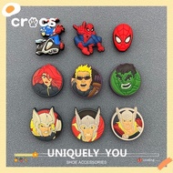 Crocs jibbitz Spiderman shoe buckle cartoon Hulk shoe flower charm Crocs hole shoe accessories