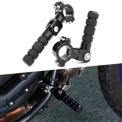 22mm 25mm 28.8mm Universal Motorcycle Highway Bar Foot Pegs 360 Rotatable 7/8-1 1/8inch Inch Crash B