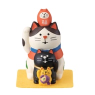 Dekore Corporation concombre Lucky Stacked Lucky Cat with felt mat Size Approx W4 D5 H68 ZCB-61264