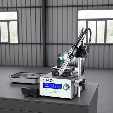 375A 375B 75W Auto Soldering Machine With Handle Pedal Circuit Board Wick Soldering Machine Handle O
