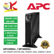 APC SMART-UPS ON LINE SRT2200XLI (2200VA) / SRT3000XLI (3KVA), TOWER, 230V, 8X C13+2X C19 IEC OUTLETS AND SMARTSLOT