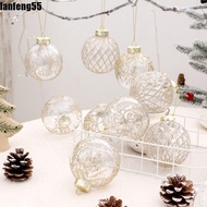 LANFENG 9pcs Painted Christmas Balls Ornament, 8cm PET Christmas Ball Gift Box, Children Toys Plasti