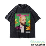Ghostxyz T-Shirt J Balvin Billboard Wash Oversize Vintage Tee Baju Kaos