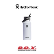 HYDRO FLASK WIDE MOUTH WITH FLEX STRAW CAP 32 OZ ขวดเก็บอุณหภูมิ ขวดเก็บความเย็น สูญญากาศ