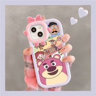 Casing HP Samsung A31 A32 A53 5G A33 5G A54 5G A73 5G Case Strawberry Bear Pattern HP Colorful Lens Small Monster Phone Case Transparent Silicone Protective Case Softcase