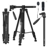 Andoer TTT-009 168CM/66.14Inch Portable Photography Tripod Monopod Camera Horizontal Tripod Stand Al