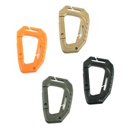 Carabiner EDC Special Ops Spring Snap Clip Plastic MOLLE Webbing Accessory Hook Locking D Shape Back