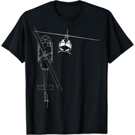 Uh-1 Huey Helicopter Line Art Tee Shirts Gift Men T-Shirt
