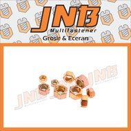 100 Pcs M6 Nuts and Bolts M6 Nuts and Bolts 10 Keys Smooth Yellow Hex Nuts