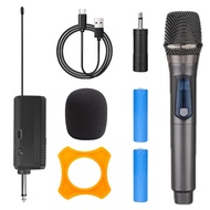 Kebidumei UHF Wireless Microphone Dual Handheld Dynamic Microphone Microphone with Receiver for Wedd