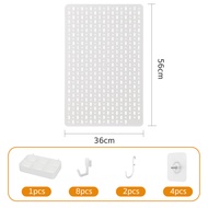 แผ่นวางของติดผนัง Pegboard กระดานแขวนติดผนัง ทำจากเหล็กทั้งแผ่น แขวนเครื่องมือบนโต๊ะโดยไม่ต้องเจาะรู