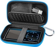 MP3 &amp; MP4 Player Case for SOULCKER/G.G.Martinsen/Grtdhx/iPod Nano/Sandisk Music Player/Sony NW-A45 Music Players with Bluetooth. Fit for Earbuds, USB Cable, Memory Card - Blue+Inside Black