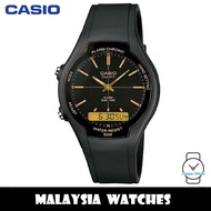 Casio AW-90H-9E Quartz Analog-Digital Black Resin Case & Strap Men's Watch AW90H AW90H-9E AW-90H-9EV