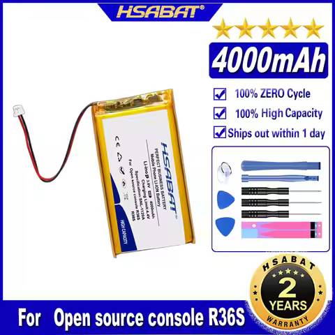HSABAT R36S 4000mAh Battery for Open source console R36S Game machine Batteries