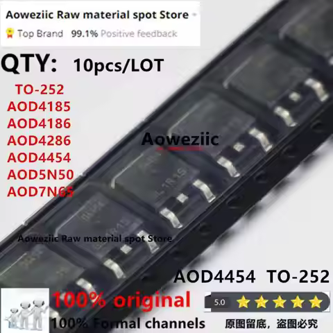 Aoweziic 100% New Imported Original AOD4185 D4185 AOD4186 D4186 AOD4286 D4286 AOD4454 D4454 AOD5N50 