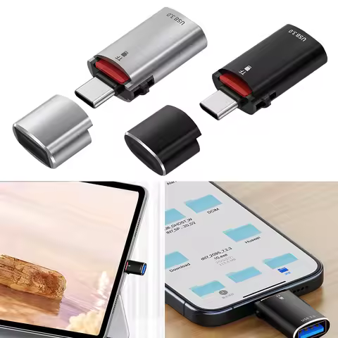 2-in-1 Type-C To USB 3.0 OTG Converter TF Card USB Drive Card Reader USB 3.0 OTG Adapter for iPhone 