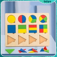 [Lslye] Montessori Toy Geometry Pattern Educational Toy Wooden Geometry Puzzle