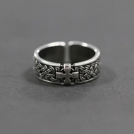 Viking Knot Ring Cross/ Ring Vintage Ring/ ResizableSimpul