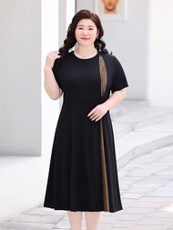 Đầm xòe tay ngắn phối kim tuyến cao cấp ( thời trang bigsize ) n02-623