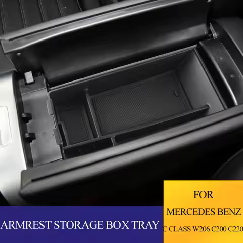 For Mercedes Benz C Class W206 C200 C220 2022 2023 2024 2025 Armrest Storage Box Organizer Holder Tr