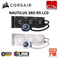 CORSAIR NAUTILUS 360 RS LCD Liquid CPU Cooler (Black, White) Brightly lit 2.1" IPS LCD screen