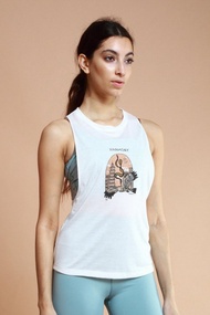 asana eco 生態意識系列--大寬袖背心-白-老鷹