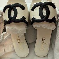 💖Chanel 26S 白色 CC 拖鞋 涼鞋💖 37號 全新全配