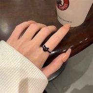 Black Cat Carton Finger Ring Shows Design for Women And Men