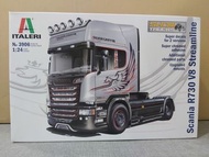 全新 1/24 Italeri 貨柜拖頭 拼裝模型 Italeri  Scania R730 V8 Streamline Silver Griffin (Show Trucks) IT-3906S