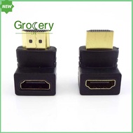 GROCERY LIFE Overgild ตัวขยายสัญญาณที่รองรับ HDMI พีวีซีพีวีซี 1080P สายเคเบิลต่อขยาย HD ที่มีคุณภาพสูง มุมด้านขวา อะแดปเตอร์ สำหรับ จอภาพกล่องทีวีพีซี สากลสากลสากล