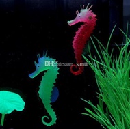 Environmental and friendly Luminous Sea Horse Hippocampus Aquarium silicone Fish Tank Decoration