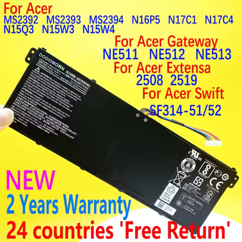 For Acer MS2392 MS2393 MS2394 N16P5 N17C1 N17C4 N15Q3 N15W4 Extensa 2508 2519 For Packard Bell EasyN