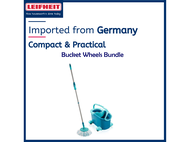 Leifheit Clean Twist Compact Ergo Mop Set (Spin/Spinning/Spinnable Mop) (Microfibre/Microfiber) Compact