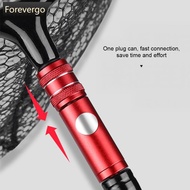 FOREVERGO 1PC 8MM Universal Aluminum Alloy Landing Net Connector Push-Button Release Landing Net Ant