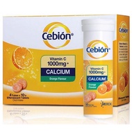 💯 Original Cebion Vitamin C 1000mg + Calcium - Orange flavour(1x10s)