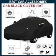 Full Car Cover Black Double layer & Grey Waterproof Dirt Resistant Sun Protection Car Cover Size SED