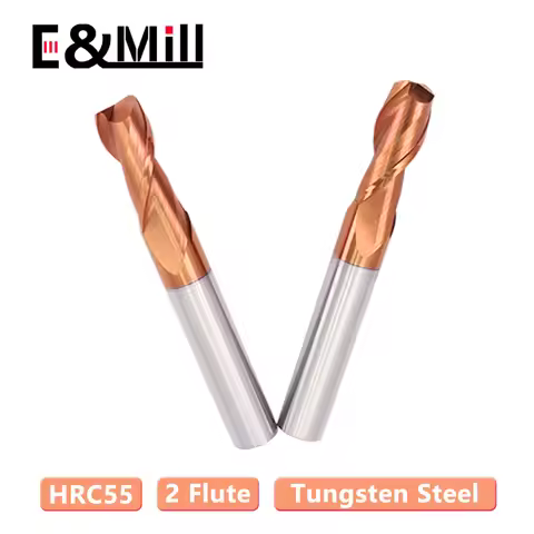 Keyway milling cutter 2 Flute flat-bottomed HRC55 keyway knife stainless steel 2 spiral 2-edged tung