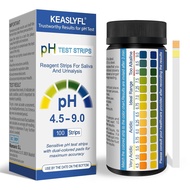 pH Test Strips for Urine & Saliva – 100 Strips for Fast, Accurate pH Testing at Home, Get Clear Acid