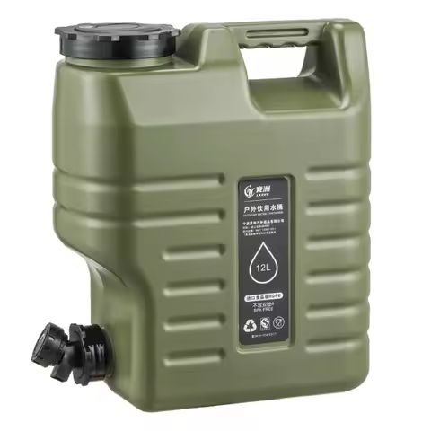 3.2 Gallon/12L Water Bucket Food-Grade PE Drink Dispenser Truly No Leakage for Outdoor Camping/Hikin