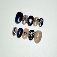 Navy Y2K Press on Nails Premium Fake Nails | False nails