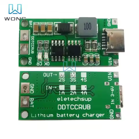 Multi-Cell 2S 3S 4S Type-C To 8.4V 12.6V 16.8V Step-Up Boost LiPo Polymer Li-Ion Charger 7.4V 11.1V 