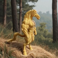 Golden Horse Abstract Desktop Decoration Decoration 2026 Hot-selling Golden Horse Desktop Decoration
