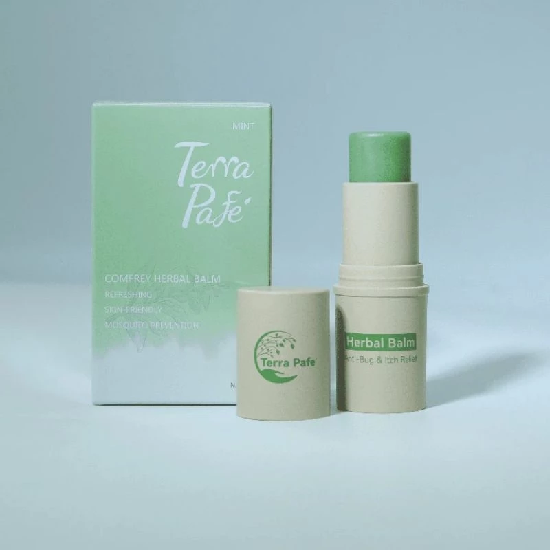 0เทอร่า พาเฟ่ บาล์มคอมเฟรย์สมุนไพร แก้คันแมลงกัดวิงเวียน Terra Pafe Comfrey Balm บาล์มทายุงกัด บาล์มแท่ง ยาดม